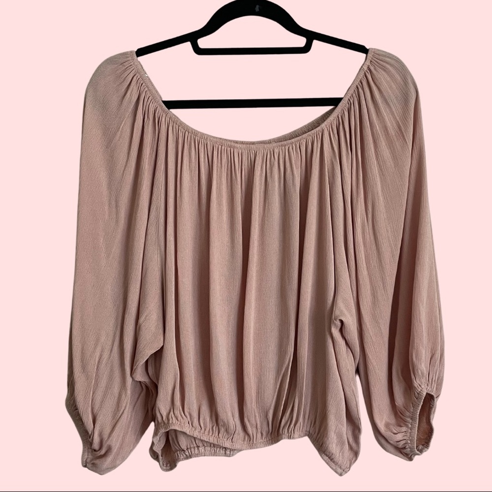 OPT | Dusty Rose Pink Off-the-Shoulder Top Size Large